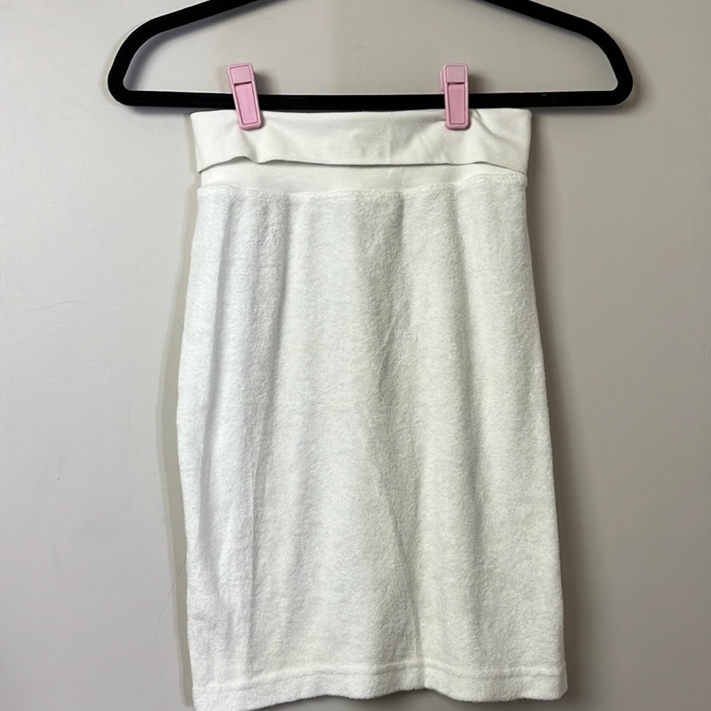 Hard tail fold over Terry pencil skirt